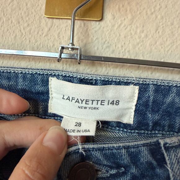 NEW Lafayette 148 Wyckoff High Rise Wide Leg Jeans Size 28 - Picture 5 of 7